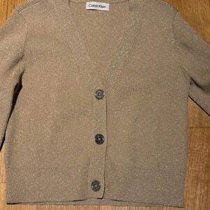 Gold Calvin Klein Cardigan
